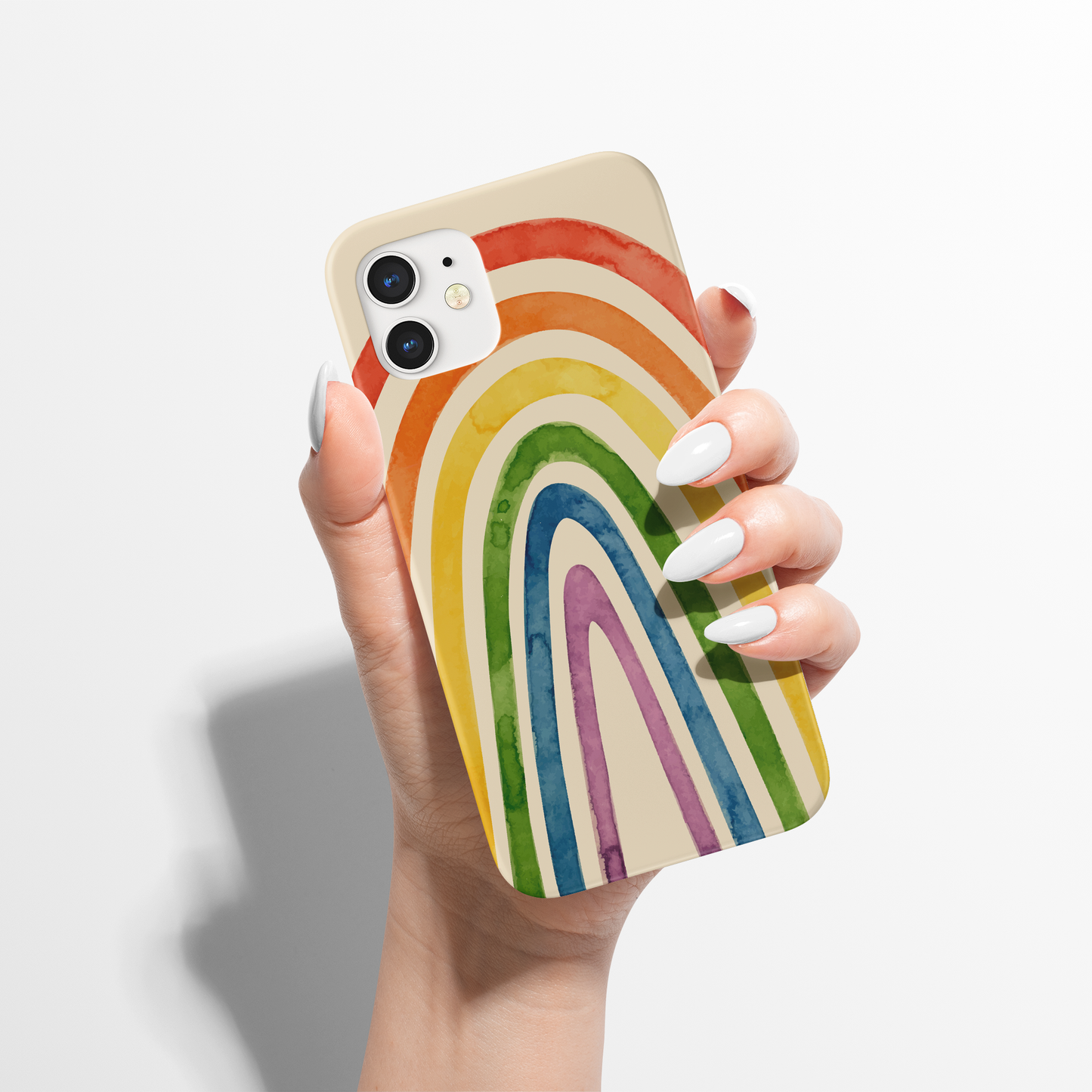 Painted Retro Rainbow iPhone Case