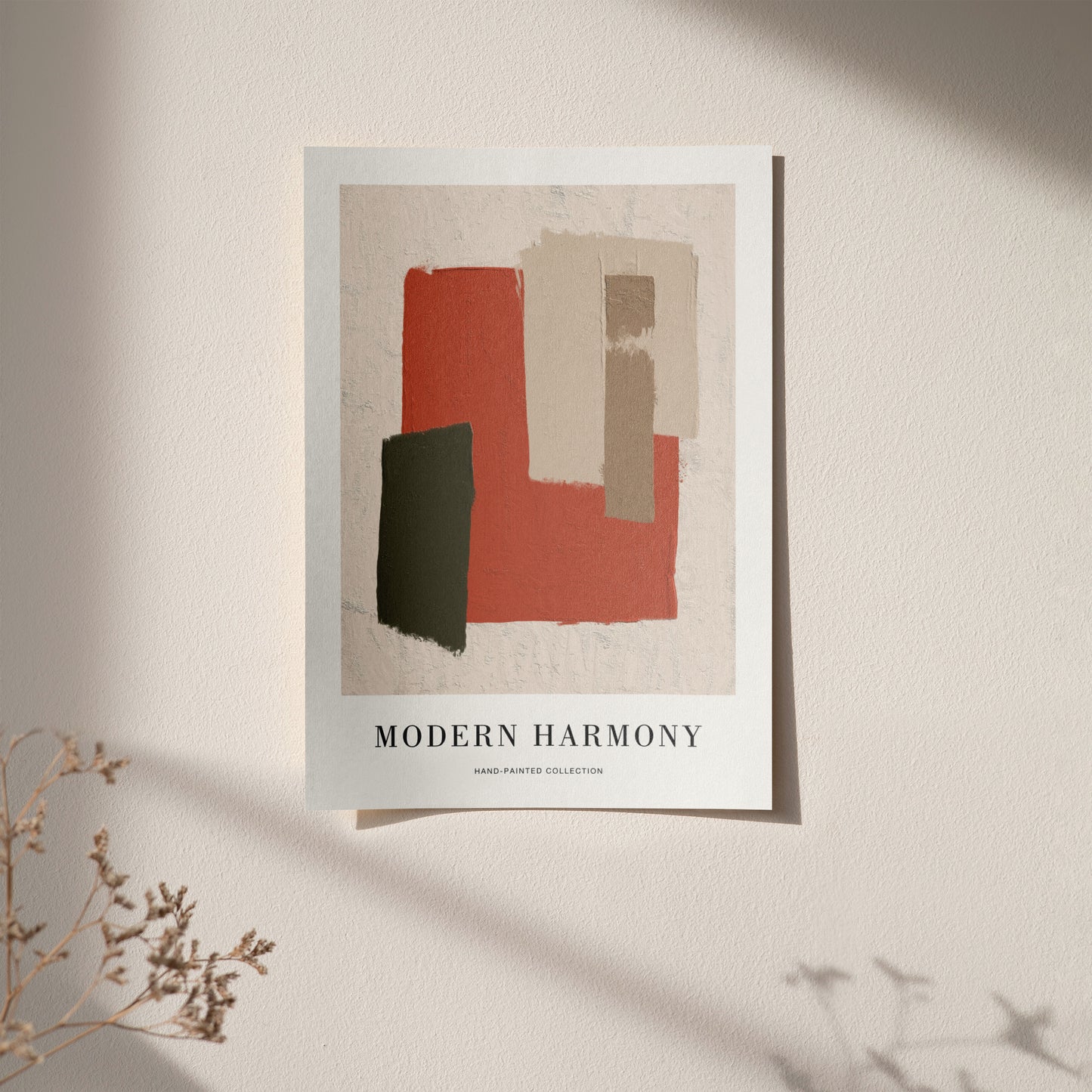 Modern Harmony Abstract Painted Poster
