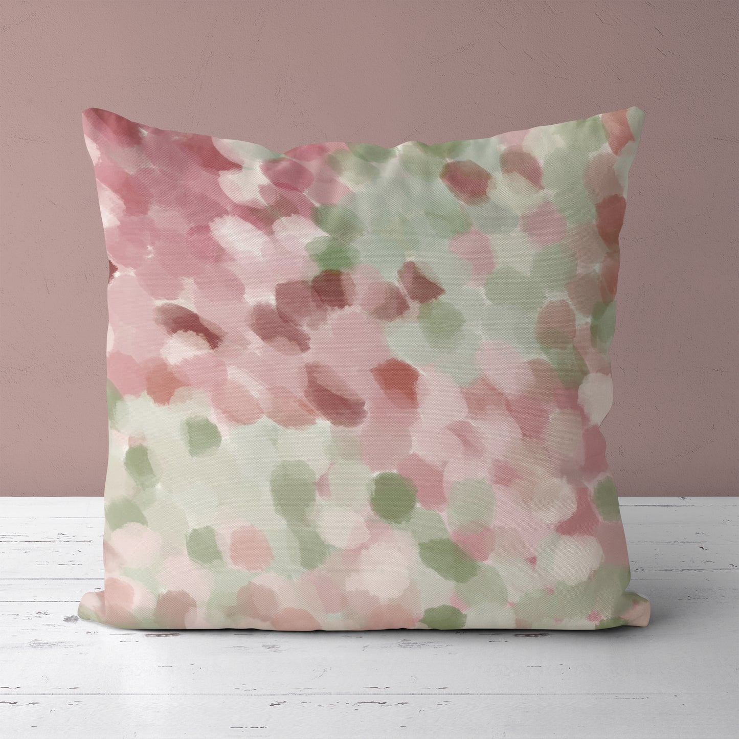 Rosy Radiance Light Pink Rose Flower Throw Pillow