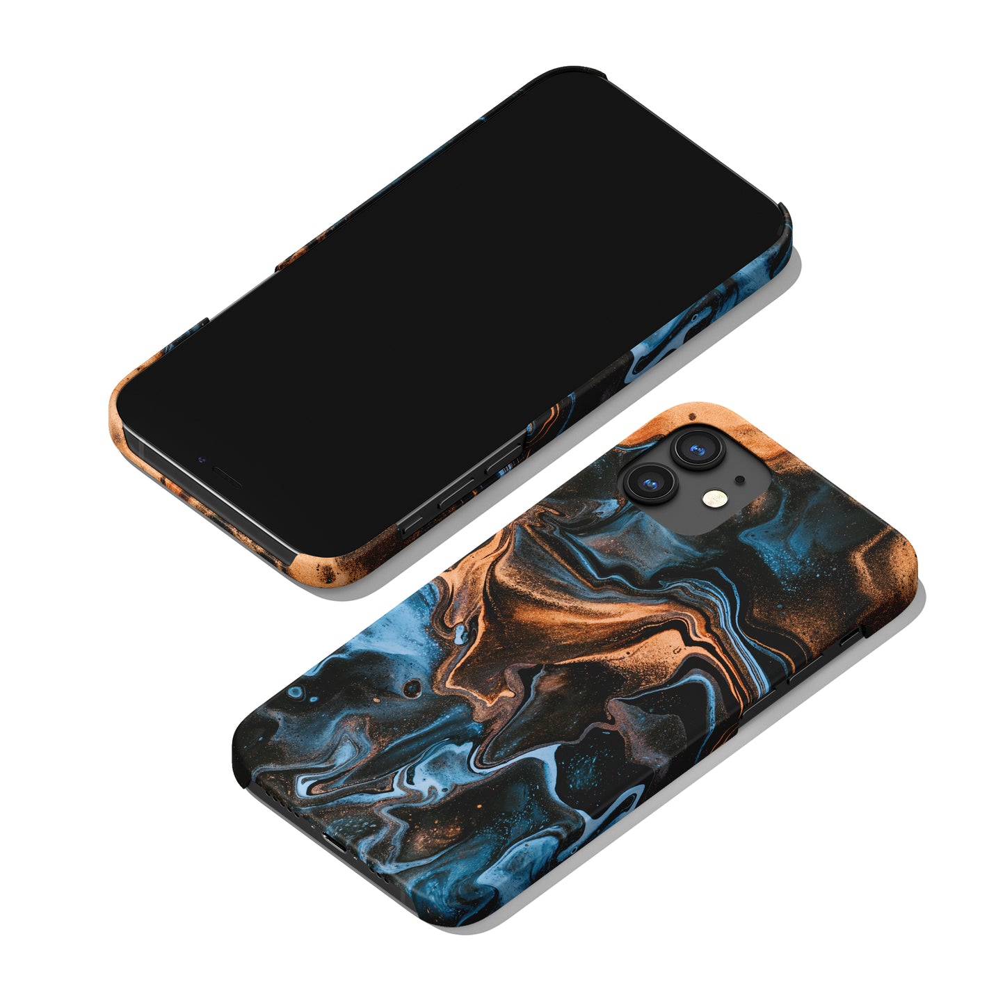Blue Modern Swirl iPhone Case