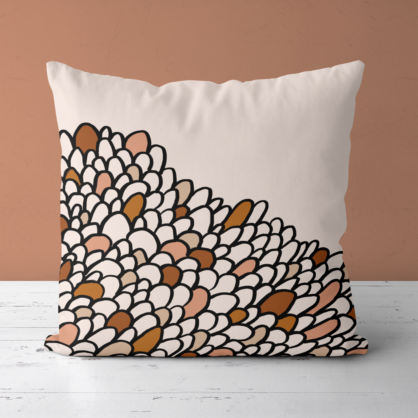 Modern Rustic Artwork Throw Pillow