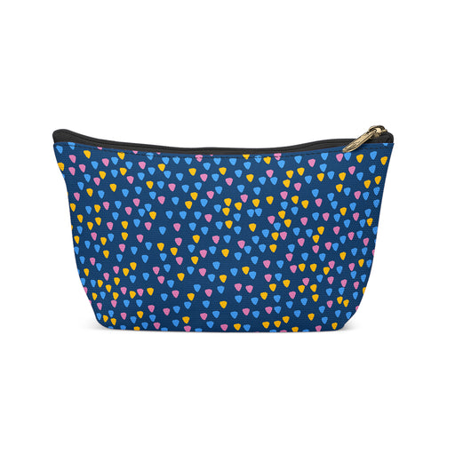 Navy Blue Retro Checkered Makeup Bag — HypeSheriff US