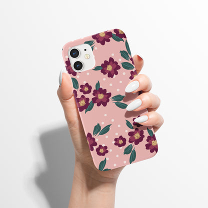 Pink Floral Feminine Pattern iPhone Case