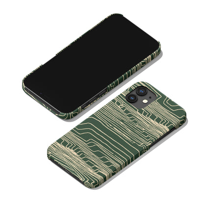 Green Abstract Pattern iPhone Case