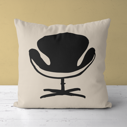 Retro Egg Chair Throw Pillow