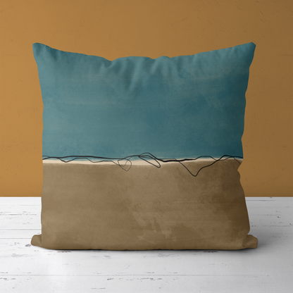 Rustic Style Khaki Throw Pillow