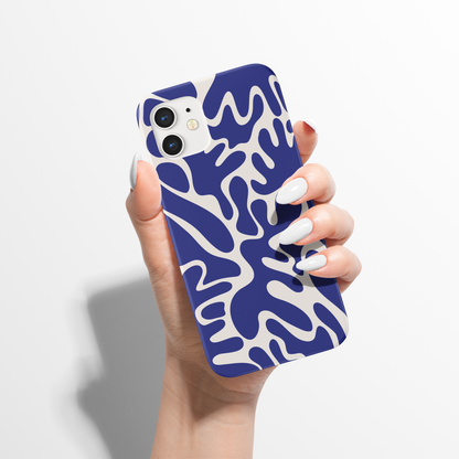 Blue Abstract Shapes iPhone Case