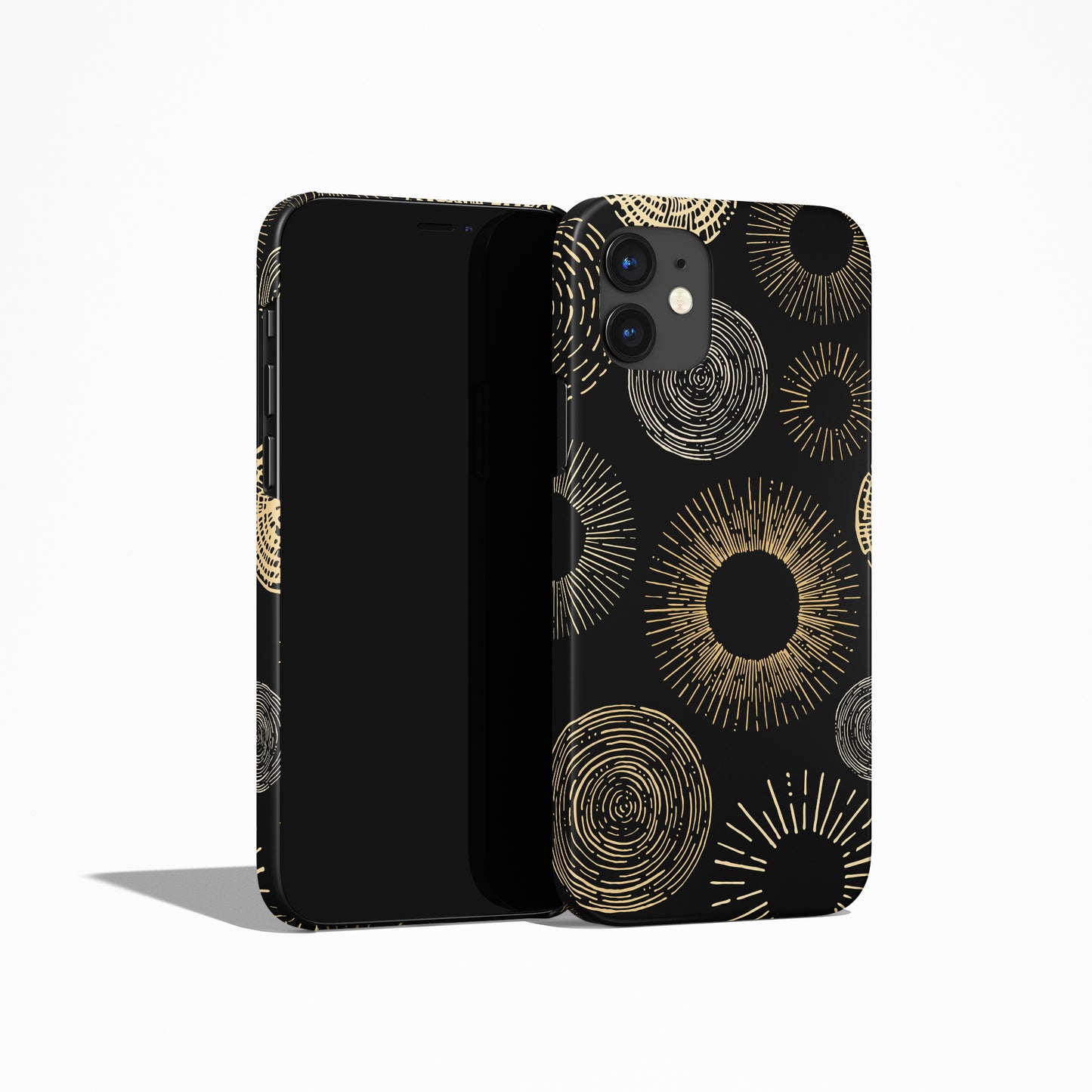 Black Dark Rustic Sun iPhone Case