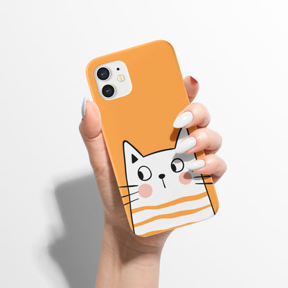 Yellow Funny Cat Kitty iPhone Case
