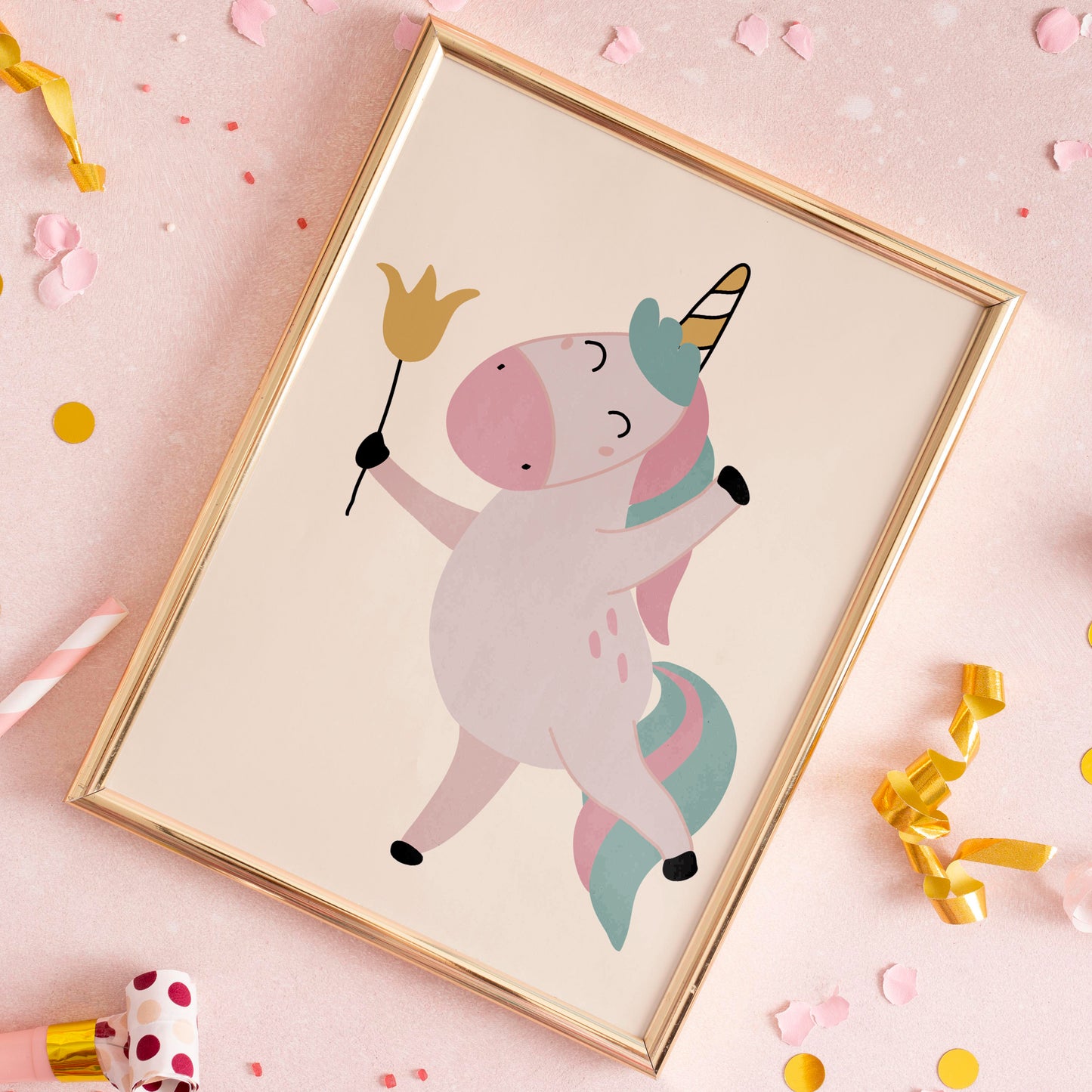 Happy Unicorn Poster