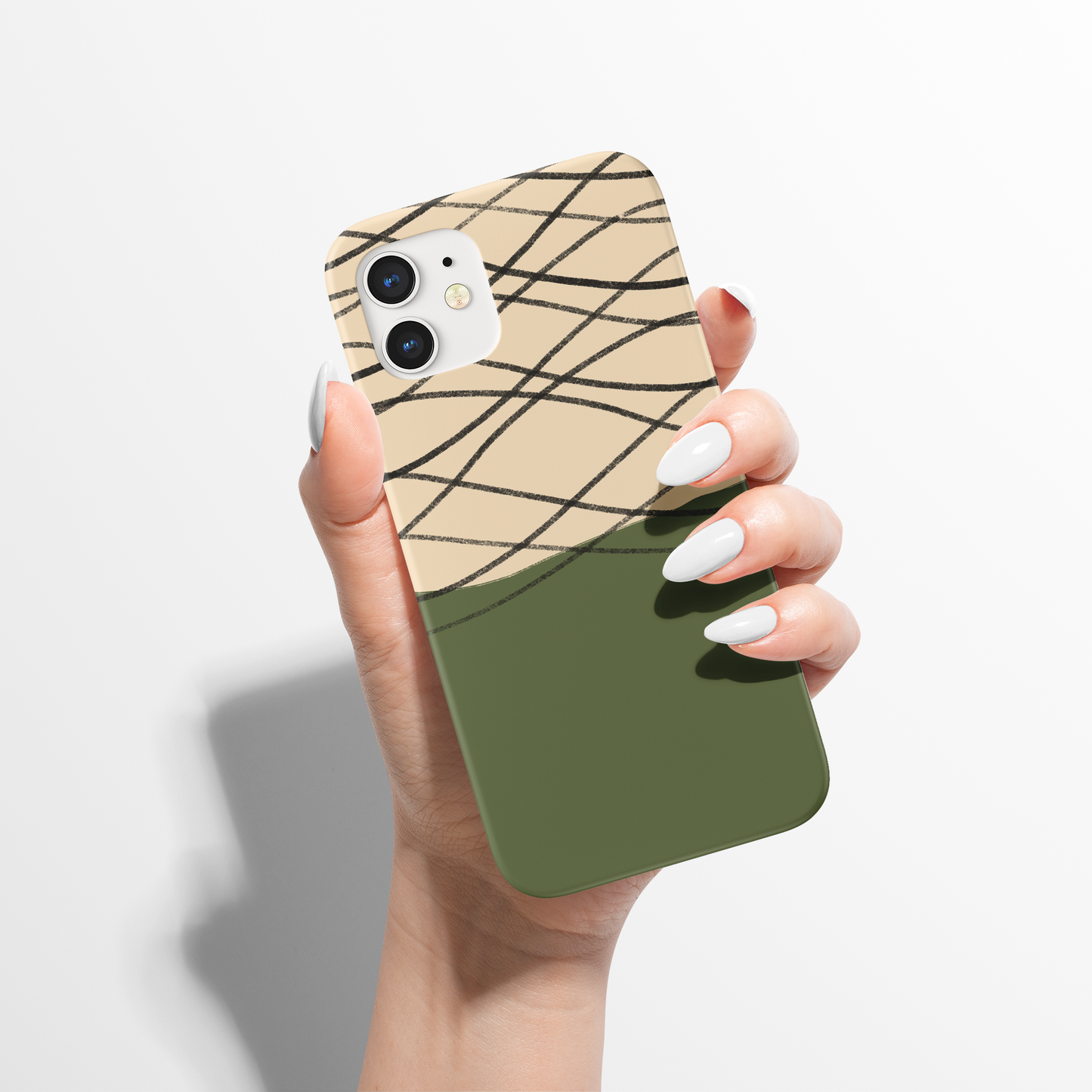 Green Mid Century Modern Art iPhone Case