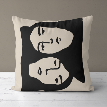 Psychodelic Dark Twins Throw Pillow