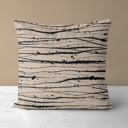 Modern Abstract Line Art Throw Pillow