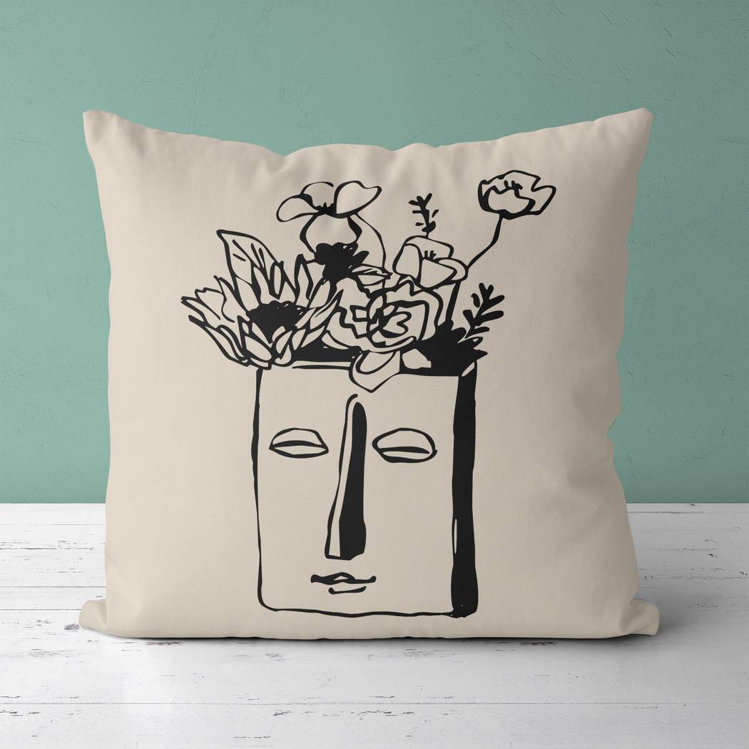 Face Plant Pot Throw Pillow