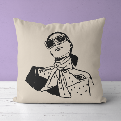 Fashion Model Vogue Inspired Throw Pillow