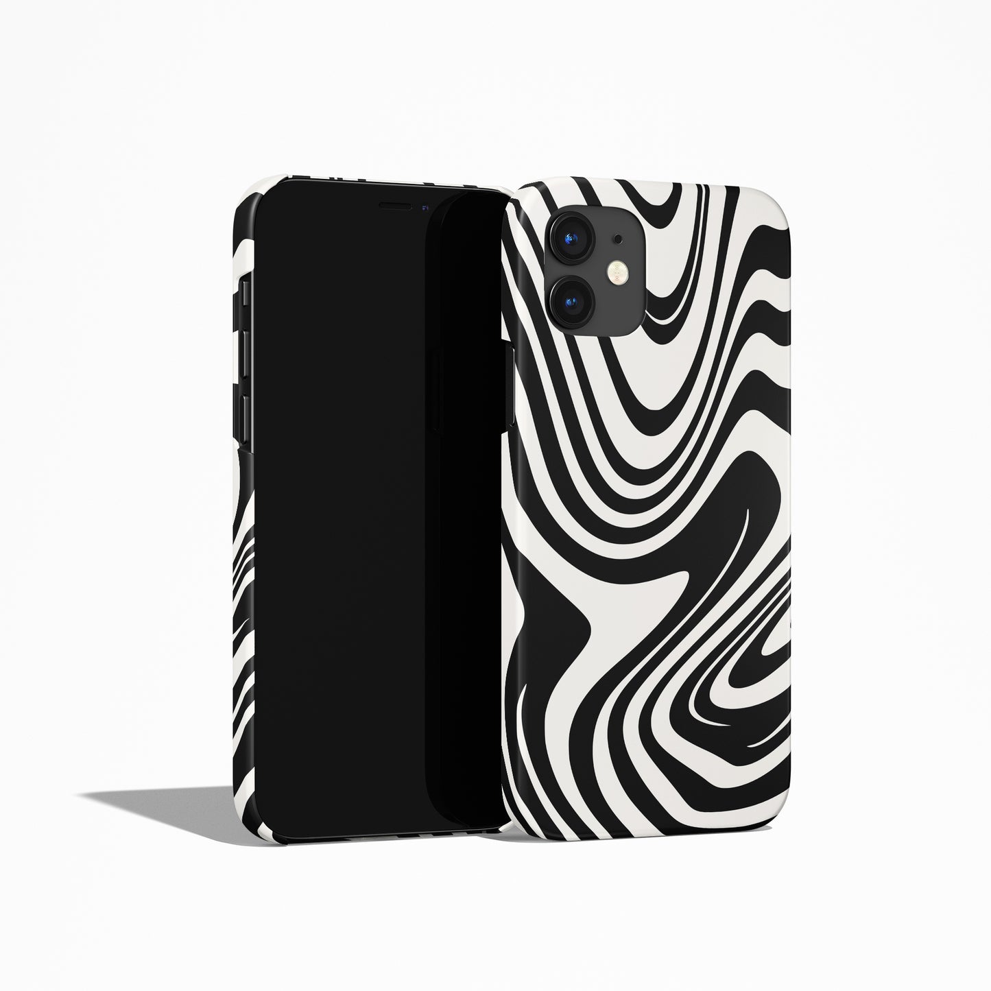 Abstract Swirl B&W iPhone Case