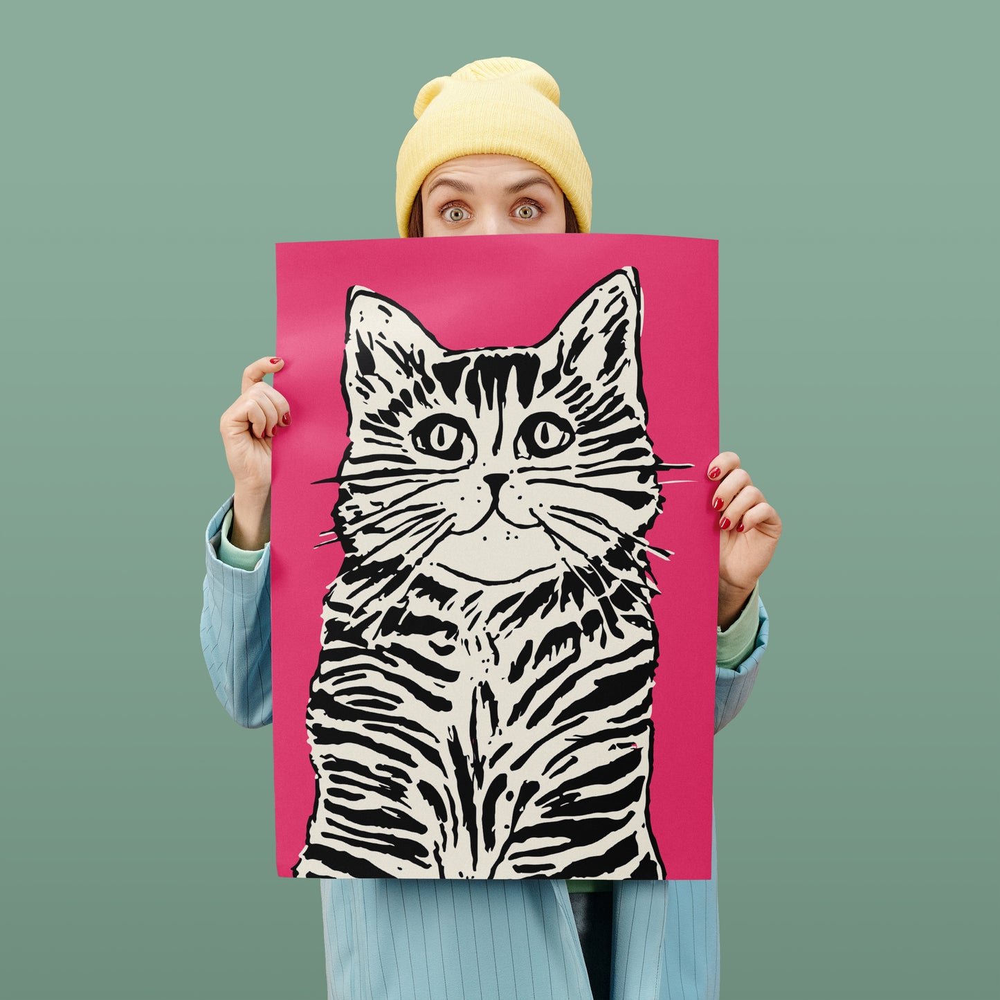 Retro Cat Lover Gift Poster