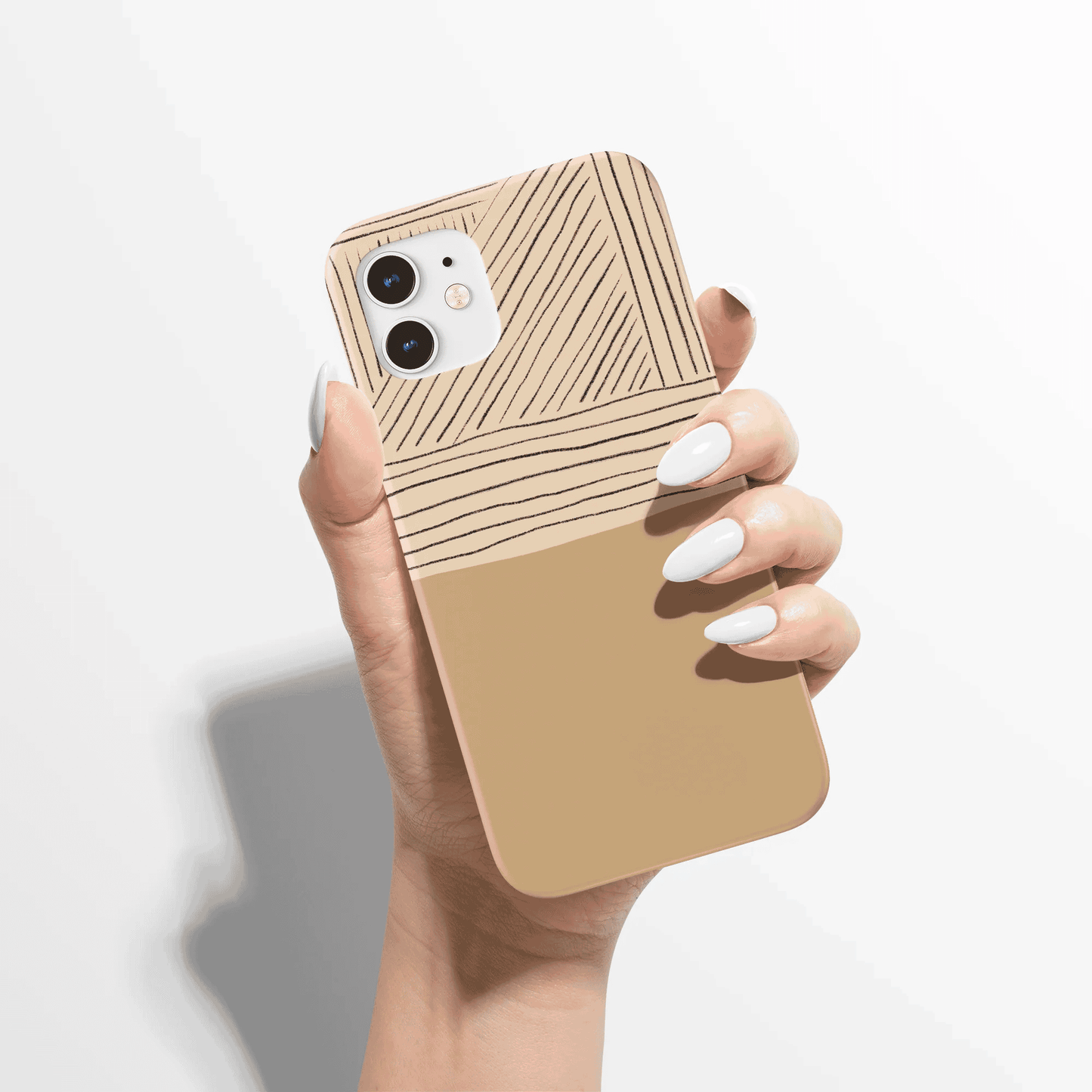 Minimalist Rustic Beige iPhone Case - HypeSheriff