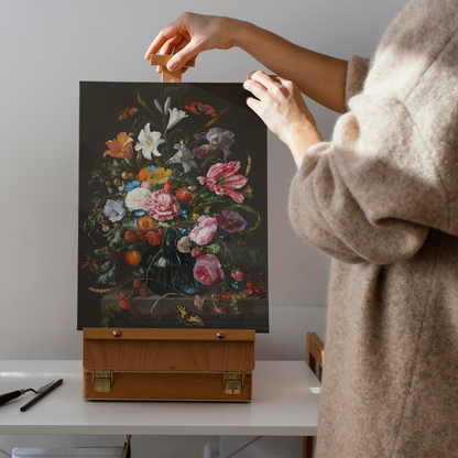 Vintage Eclectic Bouquet of Flowers Canvas Print