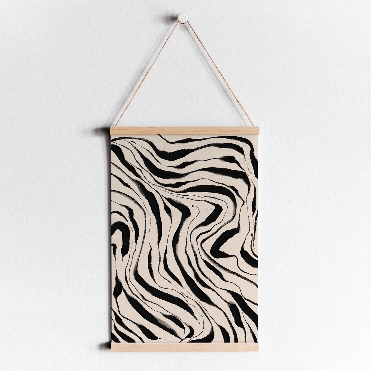 Black and Beige Modern Abstract Print