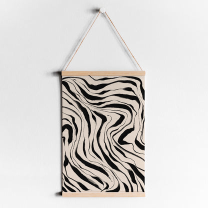 Black and Beige Modern Abstract Print