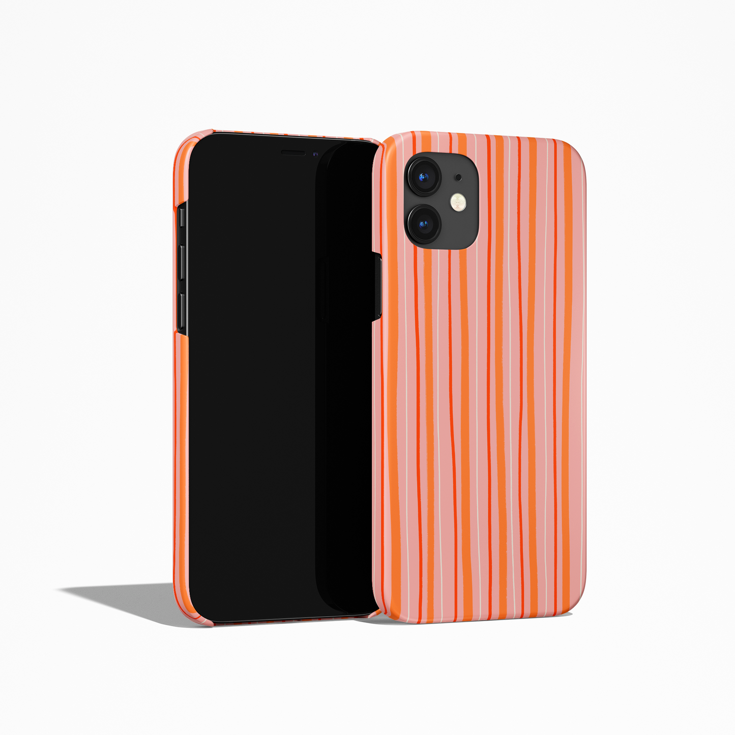 Retro Pink Striped Pattern iPhone Case