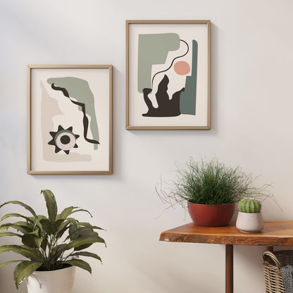 Set of 2 Nordic Abstract Posters
