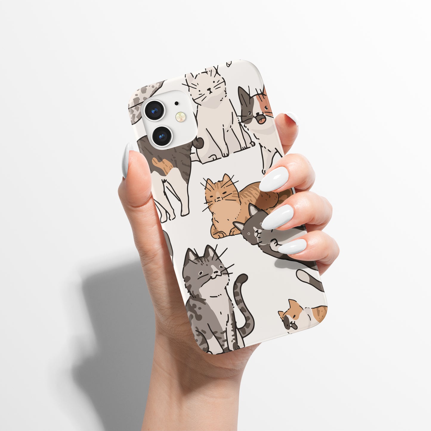 Funny Handdrawn Cats iPhone Case