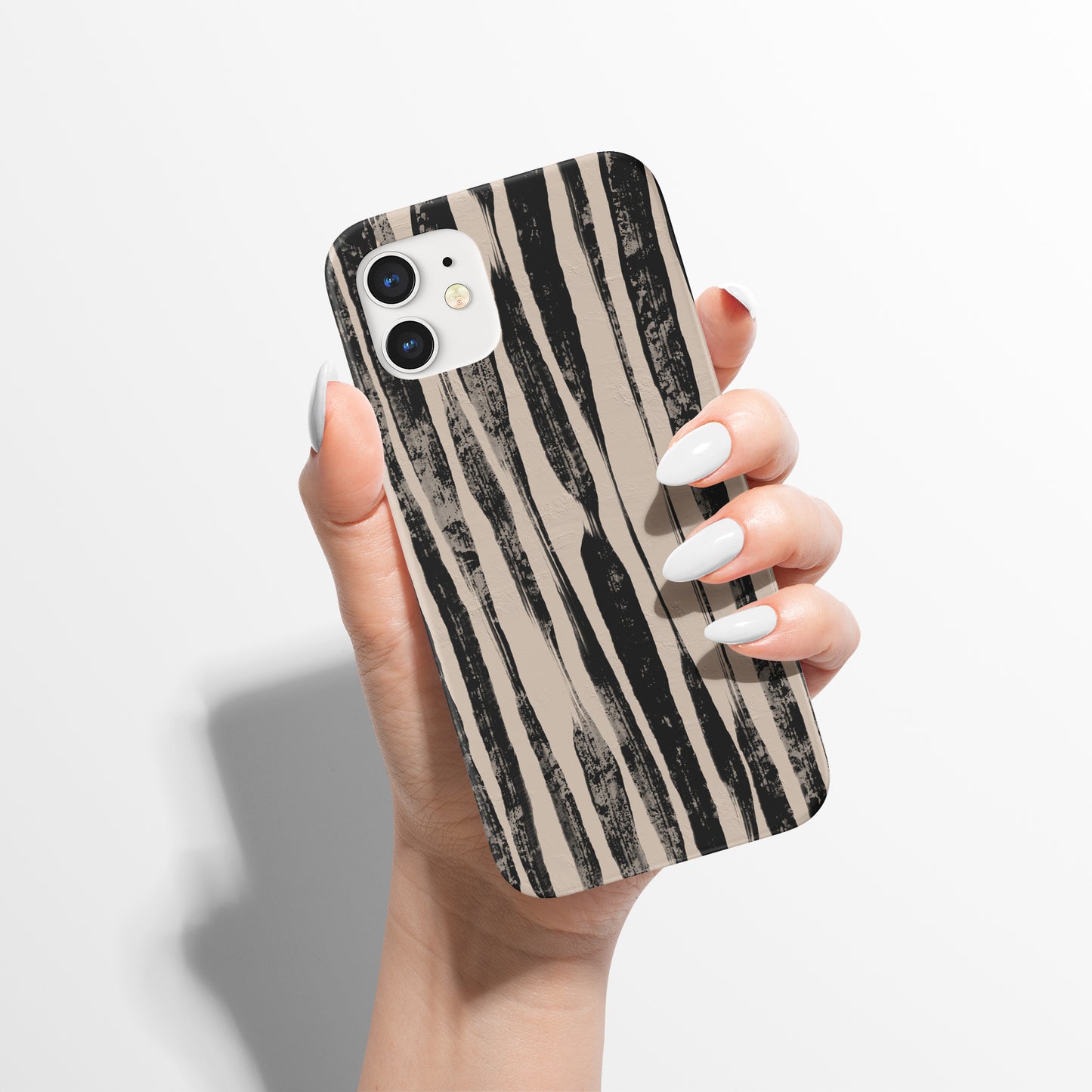 Abstract Painted Black Lines iPhone Case