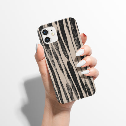 Abstract Painted Black Lines iPhone Case