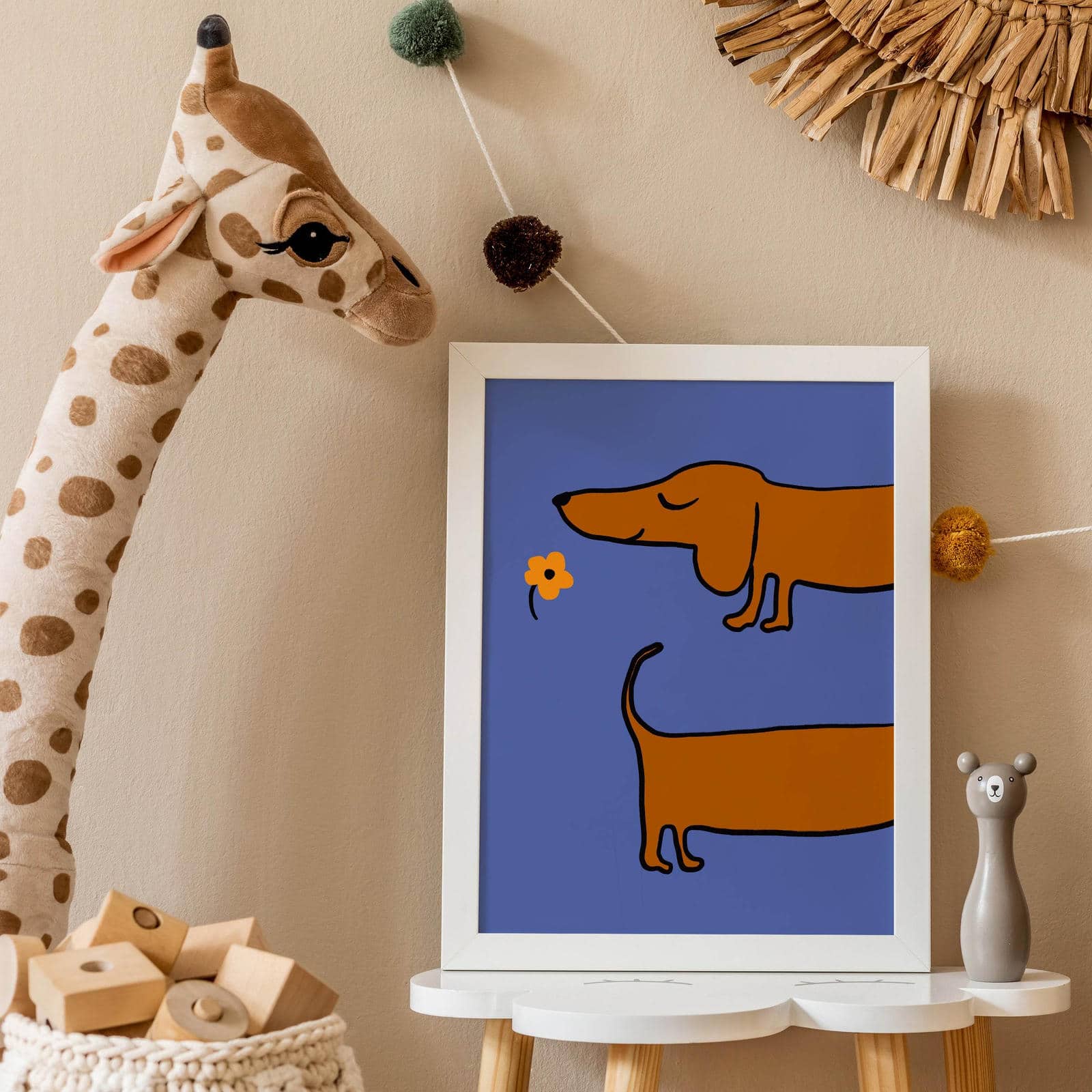 Cute Dachshund Dog On Walk Poster Hypesheriff