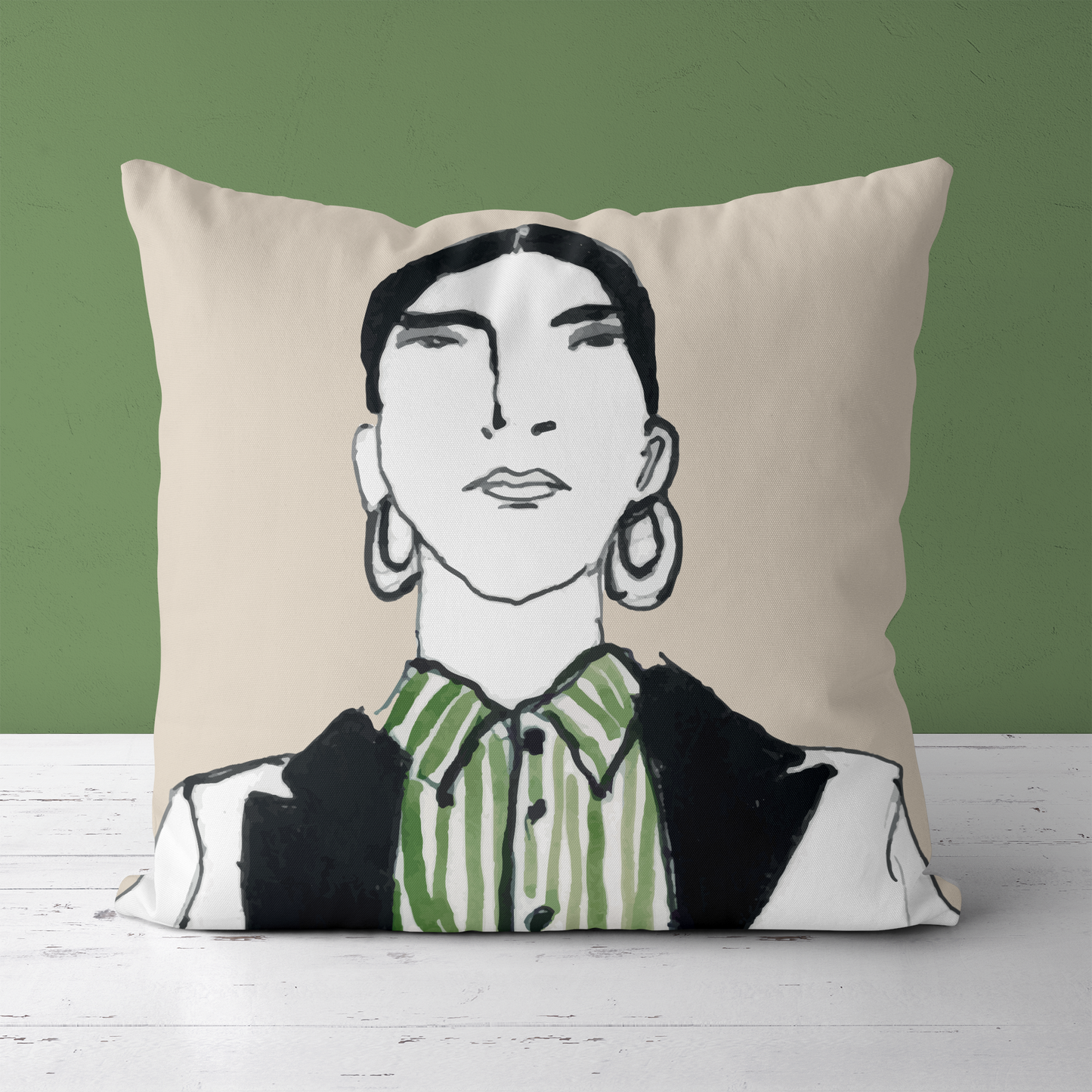 Big Bad Girl Throw Pillow