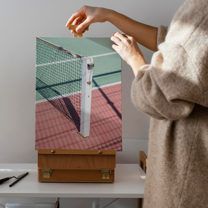 Retro Tennis Court Photography Canvas Print