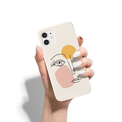 Picasso Woman Face Line Art iPhone Case