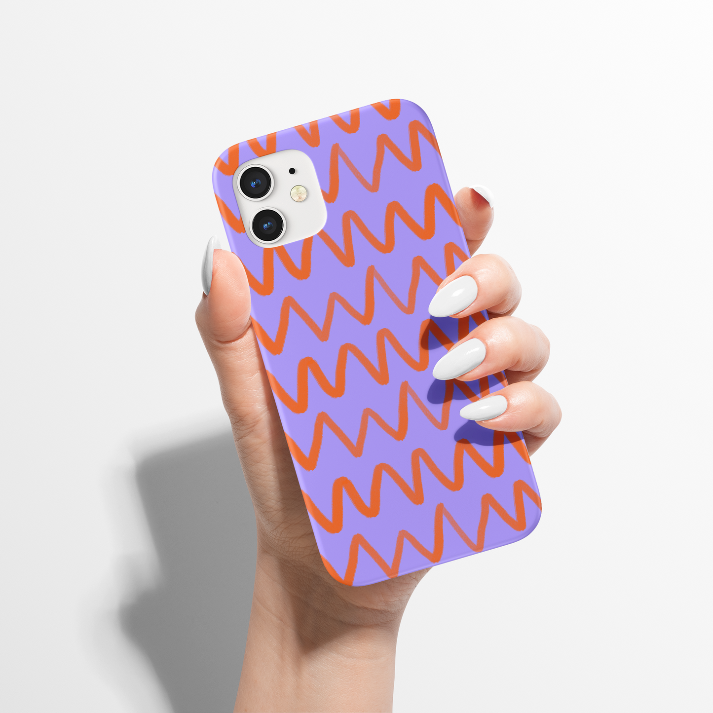 Violet and Orange Abstract Pattern iPhone Case