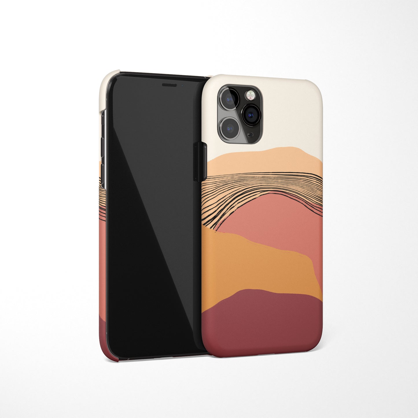 Warm Sunset Drawing iPhone Case