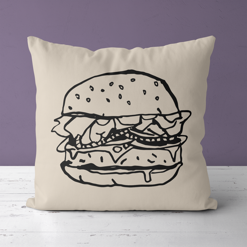 Best Hamburger Ever, Steakhouse Decor Throw Pillow