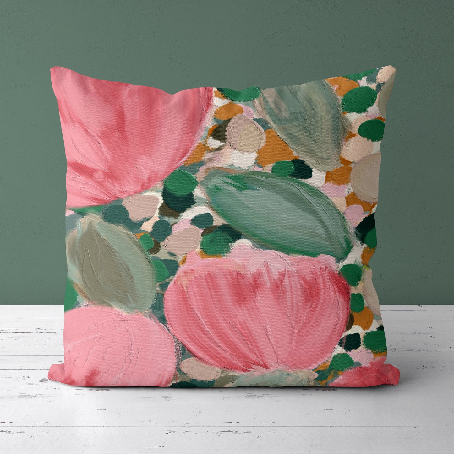 Painted Le Jardin Artistic Throw Pillow
