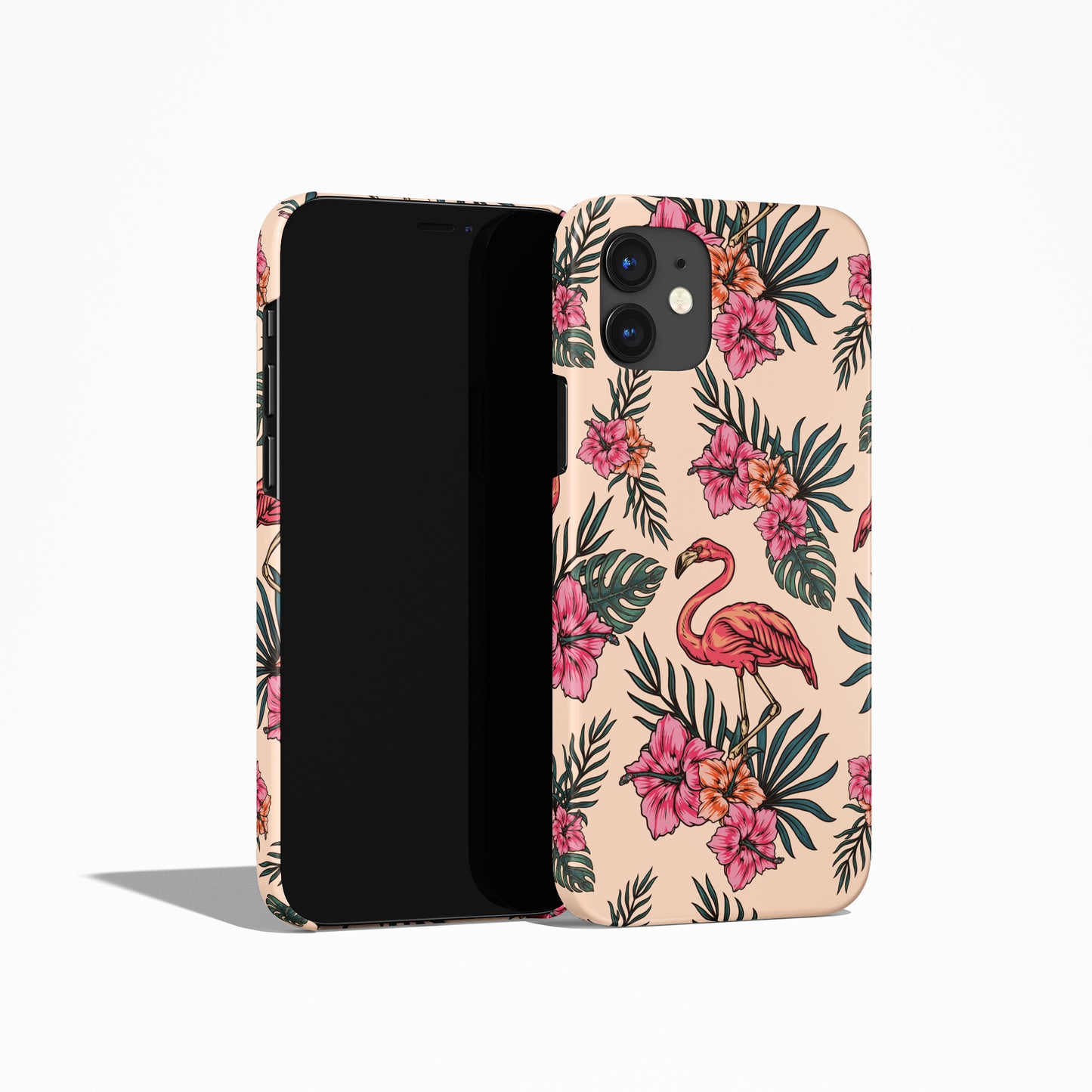 Beige Flamingo Tropical iPhone Case