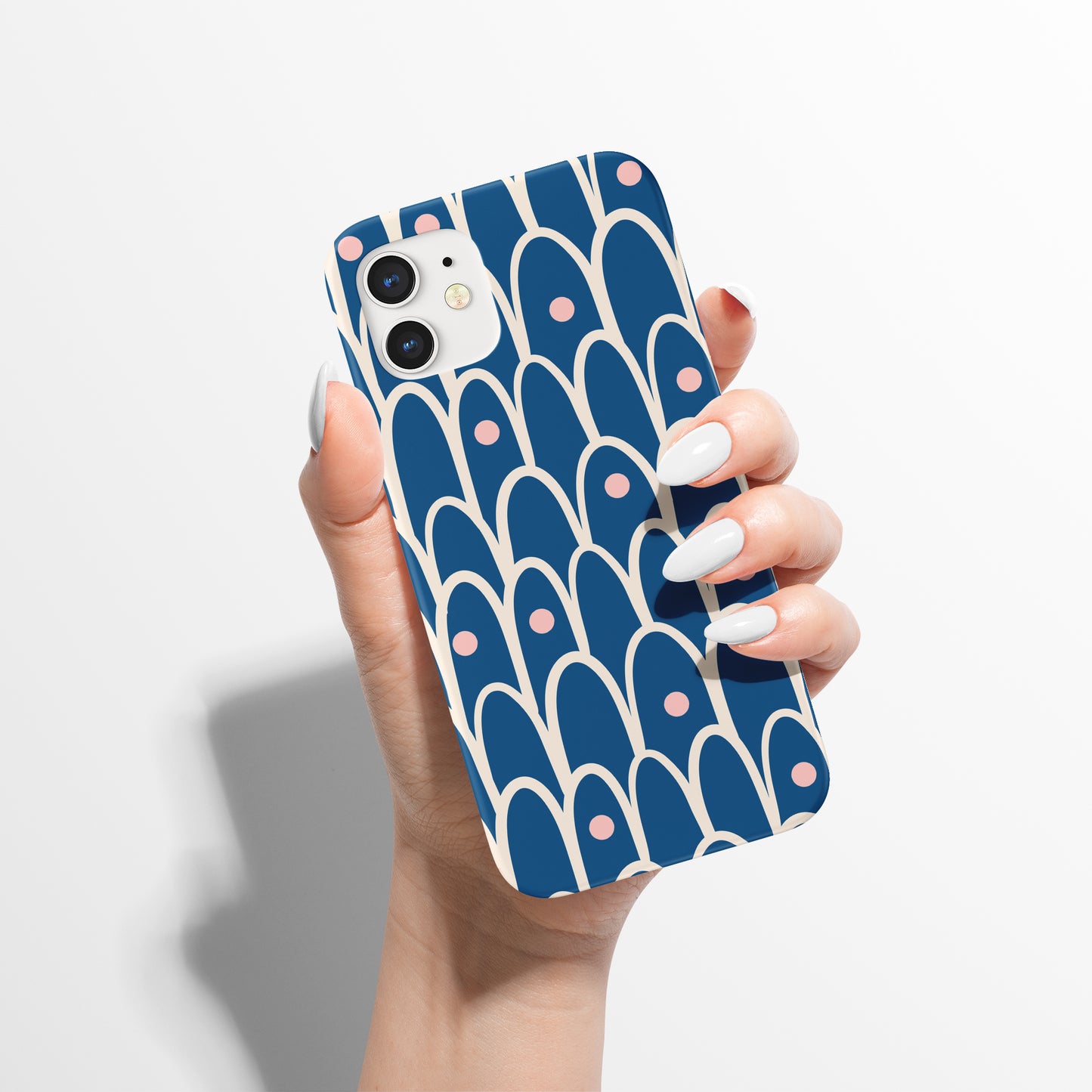 Blue Abstract Modern Pattern iPhone Case