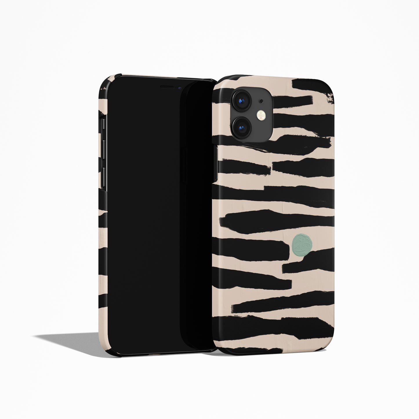 Modern Black Abstract Art iPhone Case