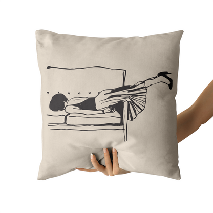 Tired Woman, Funny Throw Pillow