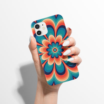 Psychodelic Colorful Flower iPhone Case