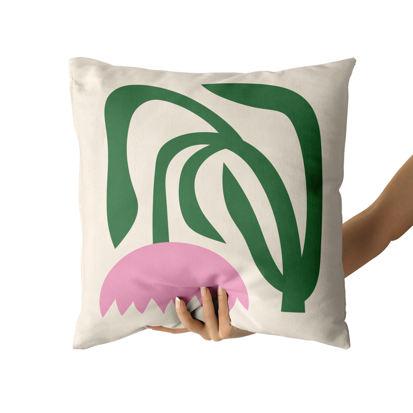 Big Pink Flower Throw Pillow