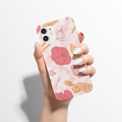 Pink Roses Floral iPhone Case