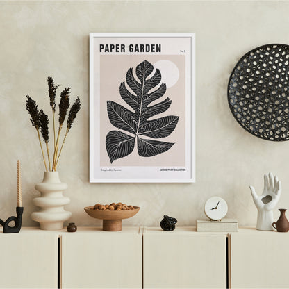 Black Paper Nature Art Print