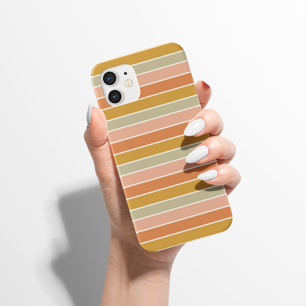 Retro Striped Pattern iPhone Case