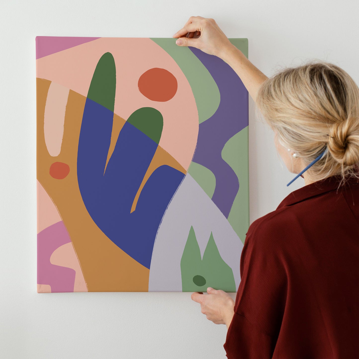 Colorful Cutouts Canvas Print