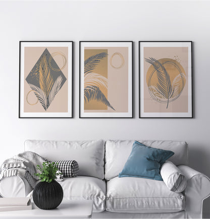 Set of 3 Modern Composition Prints