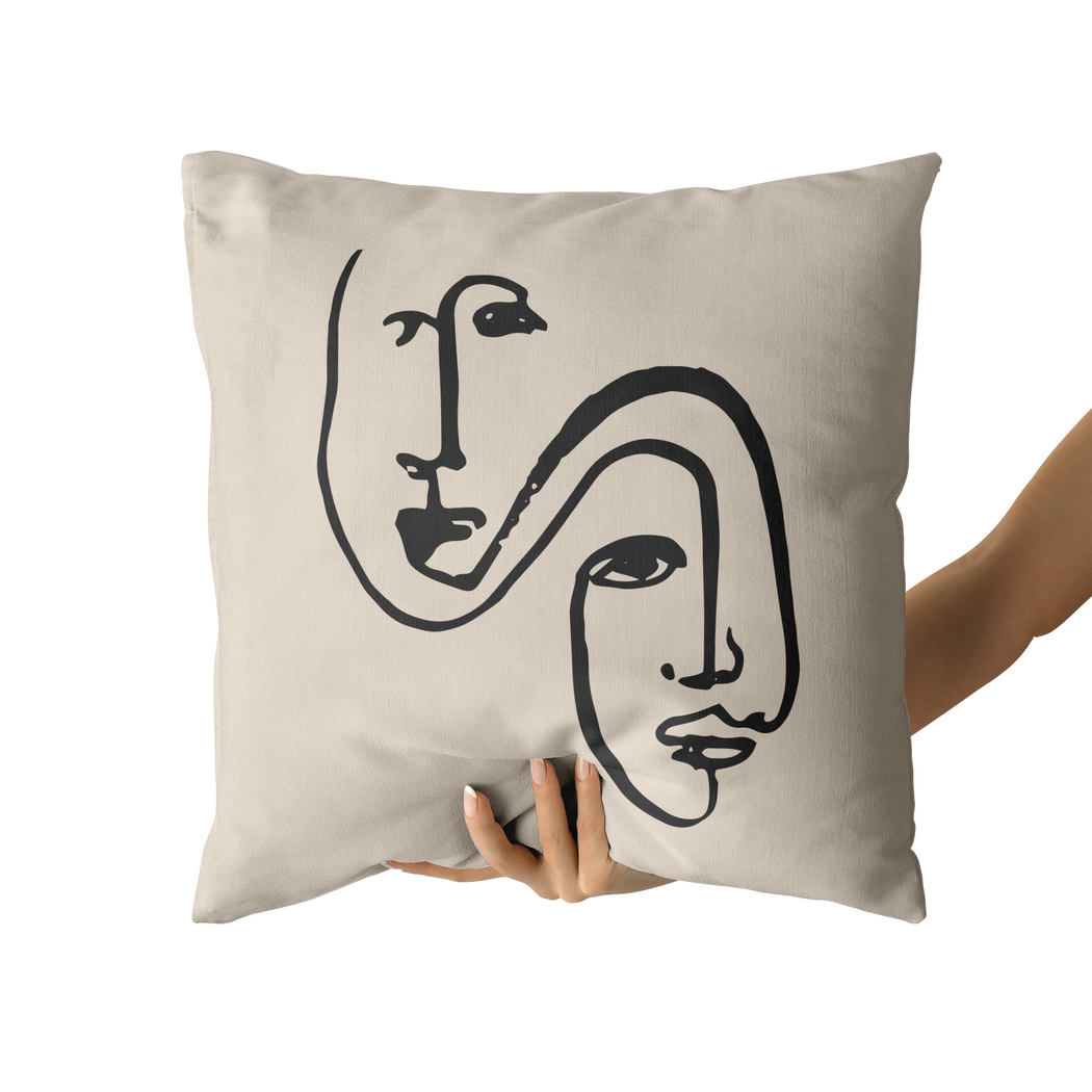 Theatrical Masks Modern Throw Pillow
